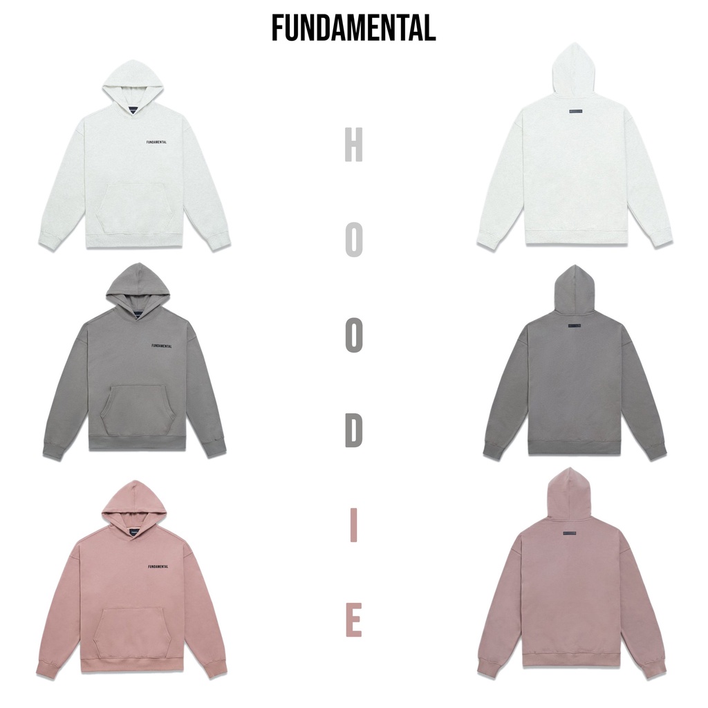 FUNDAMENTAL HOODIE / Áo hoodie vải nỉ bông FUNDAMENTAL
