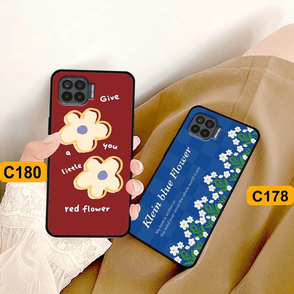 Ốp Oppo A73 / A93 in hình hoa cỏ nhẹ nhàng,họa tiết caro xinh xắn.ốp lưng chống sốc