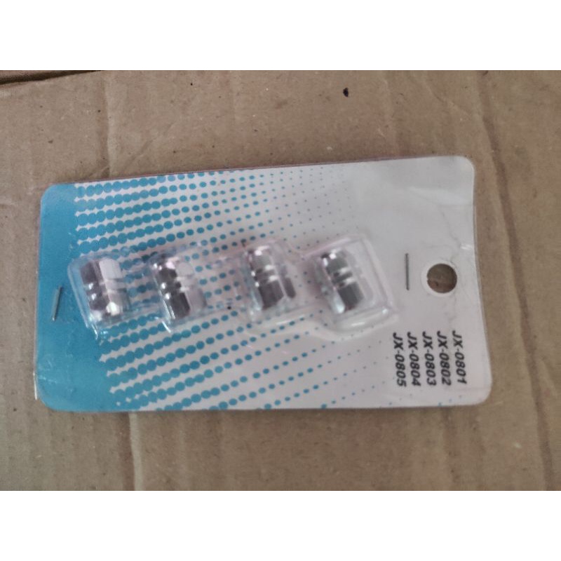 Bộ 4 ốc - nắp nhôm chụp chân van, đầu vòi xe hơi, xe máy, ô tô chất