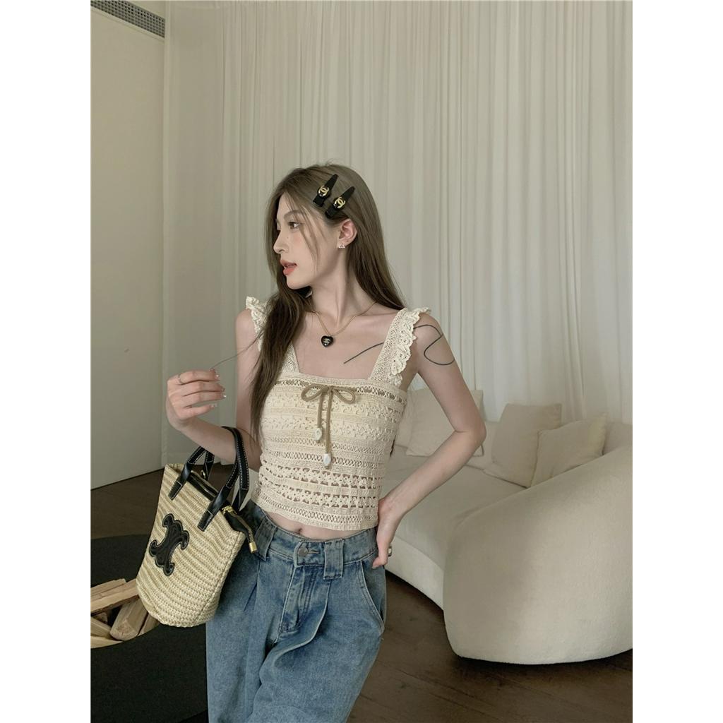Áo Hai Dây Xếp Ly Phối Dây Thắt Thời Trang Mùa Hè Sành Điệu 62736