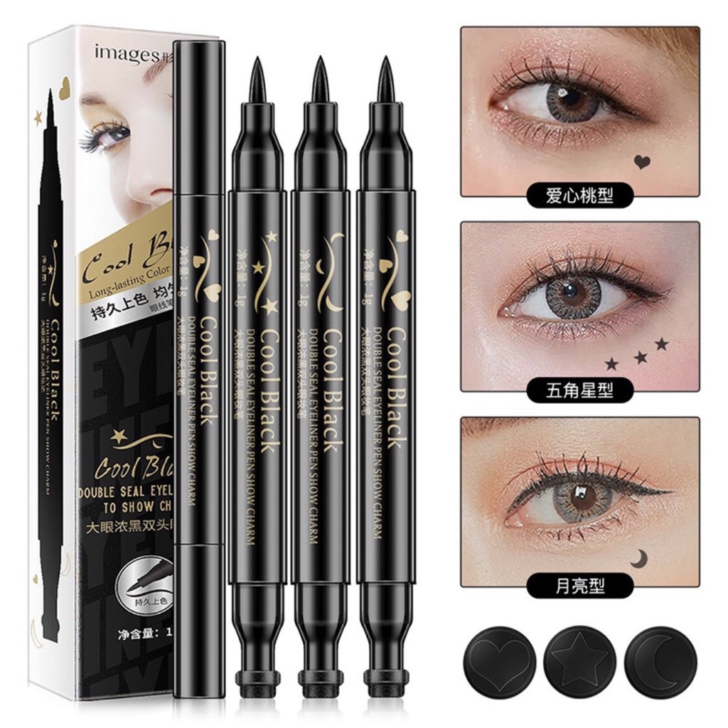 Bút Kẻ Mắt + In Hình Xăm 2in1 Heng Fang Double Eyeliner (A9)