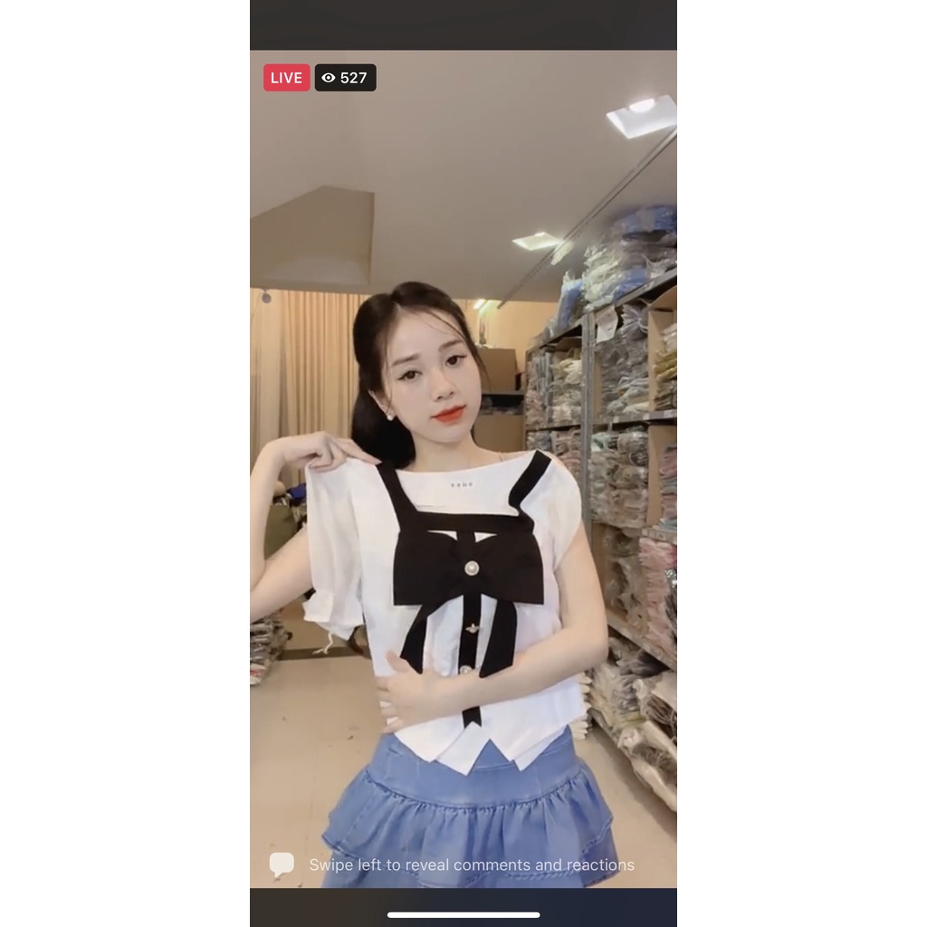 Áo nơ nút ngọc-B04