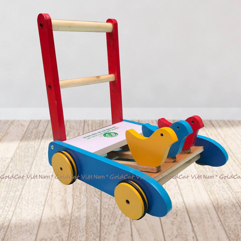 Xe Tập Đi Bằng Gỗ Cho Bé GOLDCAT Chất Liệu Gỗ Thiết Kế Thông Minh, Kích Thích Vận Động Cho Bé