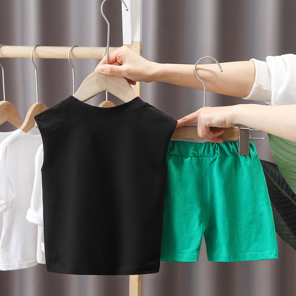 Bộ Áo Sát Nách + Quần Short Thời Trang Mùa Hè Cho Bé Trai GYLTZ187