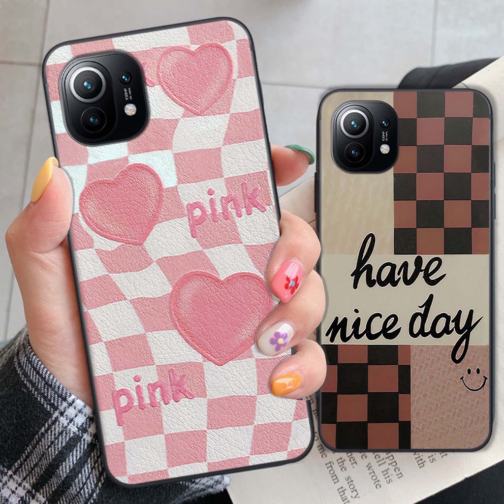 Ốp Xiaomi Mi 11 / Mi 11T / Mi 11 Lite caro trái tim cá tính, thời trang siêu đẹp, siêu phong cách