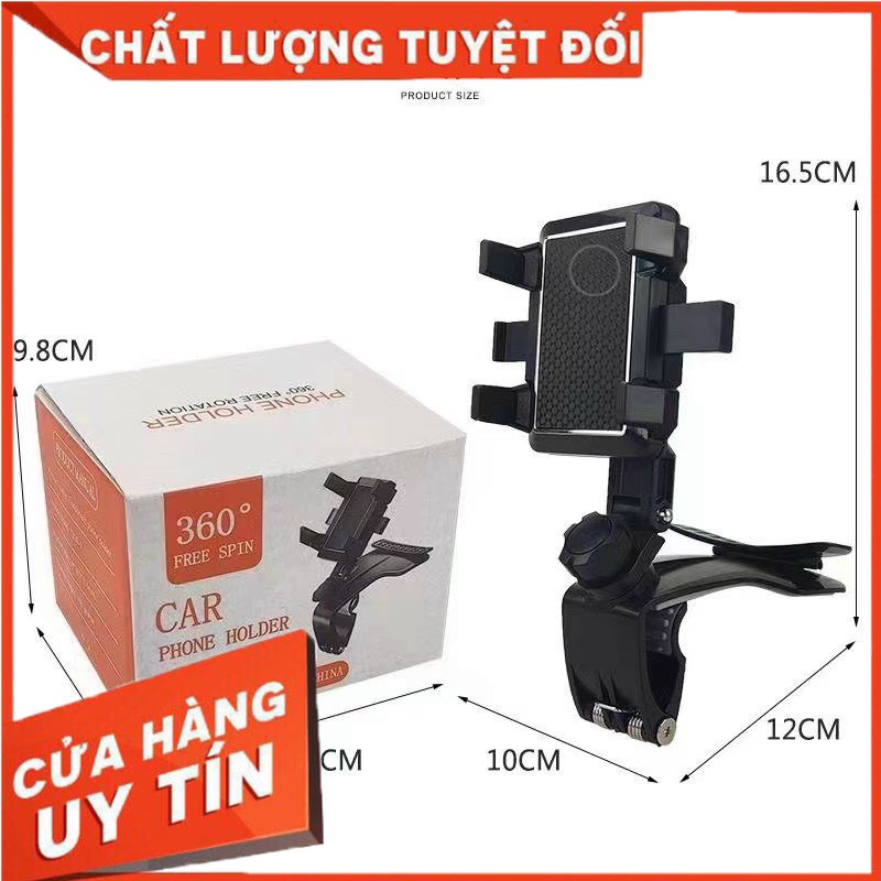 Giá đỡ kẹp điện thoại Vô Lăng để trên xe hơi ô tô xoay 360 độ chống rung treo trên taplo,kèm thẻ ghi số đt -shopkhanhsky