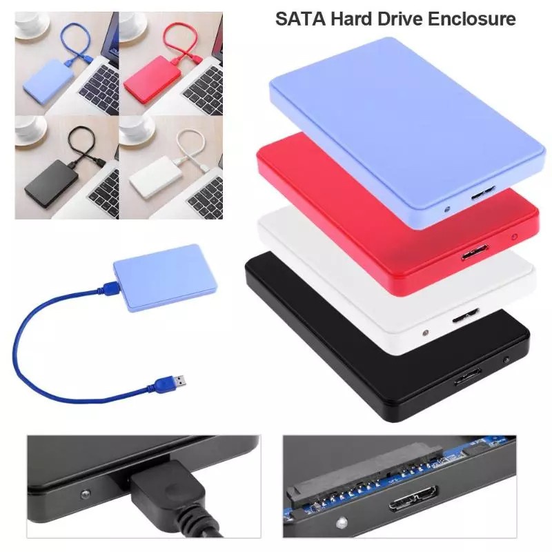 Hộp Đựng Ổ Cứng Ngoài 5gbps 2.5in Usb3.0 Sata 3tb Hdd Ssd Kèm Cáp Usb Cho Máy Tính | BigBuy360 - bigbuy360.vn