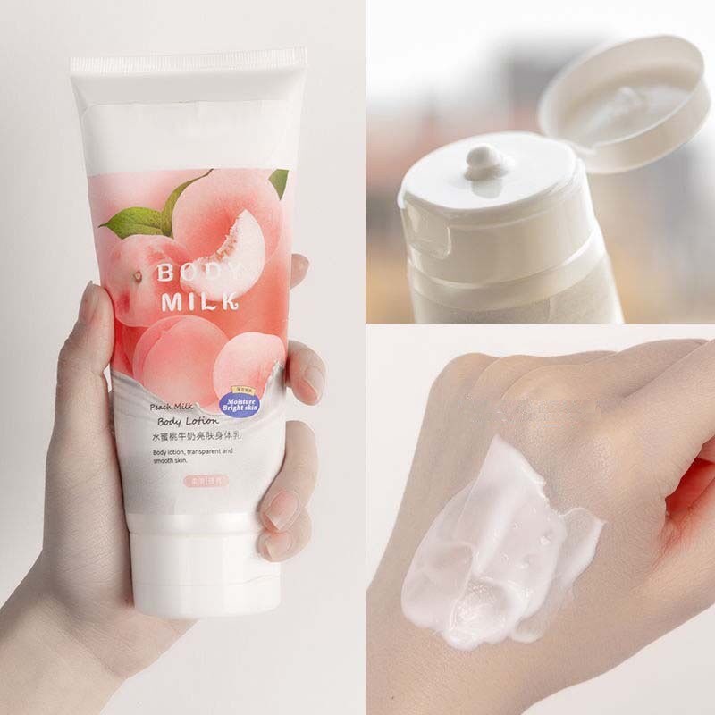 Lotion dưỡng thể, chống nắng chiết xuất đào tươi Pure Milk Body Lotion hương nước hoa quyến rũ, cực thơm - Hanayuki Asia