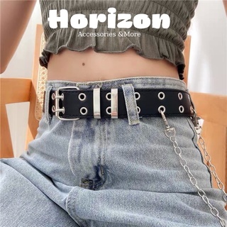 Thắt lưng da nam nữ - thắt lưng nữ nam dây nịt chain xích 2 hàng khoen chain xích thắt lưng dây xích treo quần - horizon