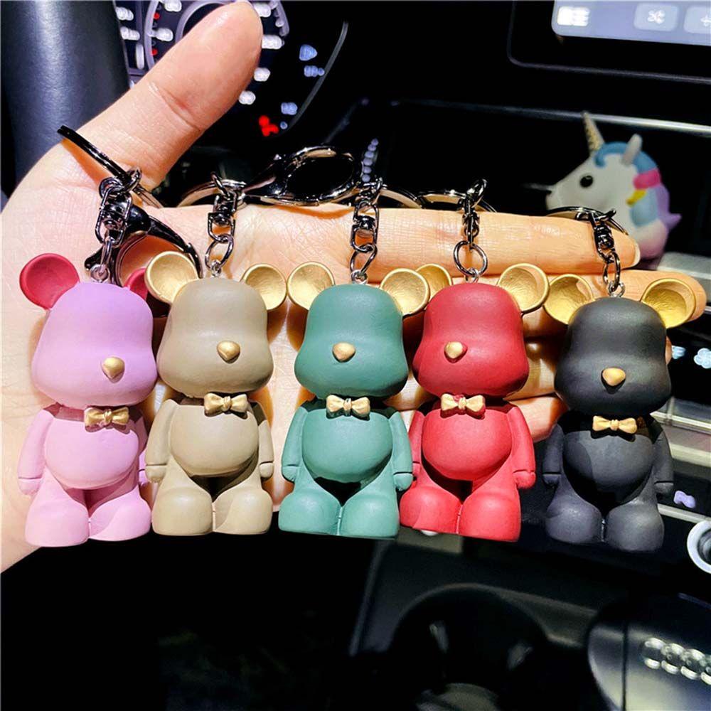 Móc Khóa Hình Gấu Bông Thắt Nơ Đáng Yêu