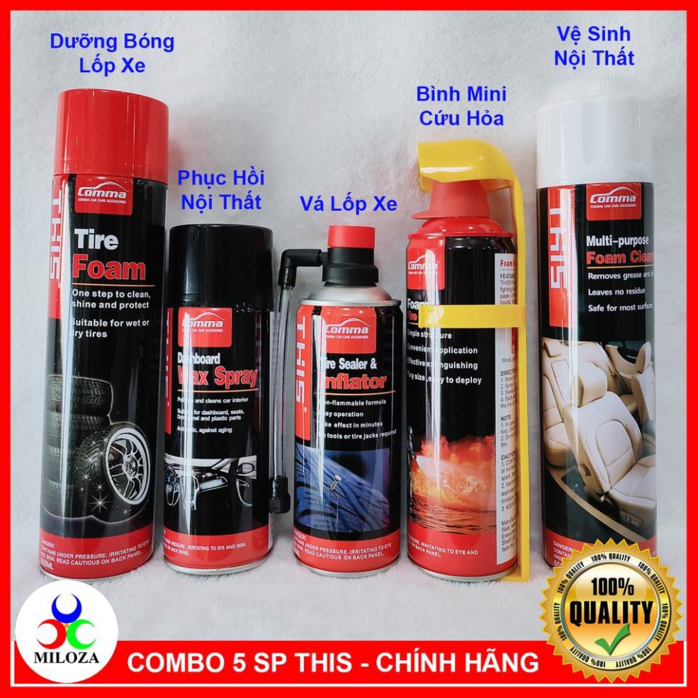 [COMBO 5 SP THIS CHĂM SÓC XE Ô TÔ] VSNT, PHNT, BCH, VLX, BLX - Công Nghệ Đức - MILOZA Nhập Khẩu