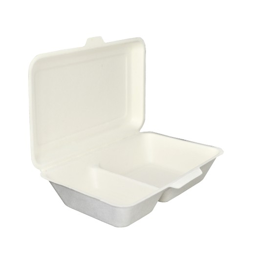 Hộp cơm bã mía Chữ Nhật 2 ngăn 1000ml -500 cai