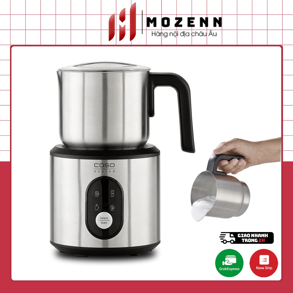 Máy tạo bọt sữa Caso 1666 Creme &amp; Choco Inox, máy đánh sữa tạo bọt nhập Đức chính hãng