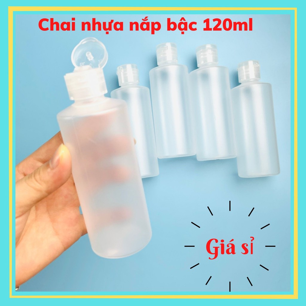 [Chai lọ][GIÁ SỈ] COMBO 50 Chai nhựa nắp bậc dung tích 120ml - đựng gel nước rửa tay, dầu dừa, chiết rót mỹ phẩm
