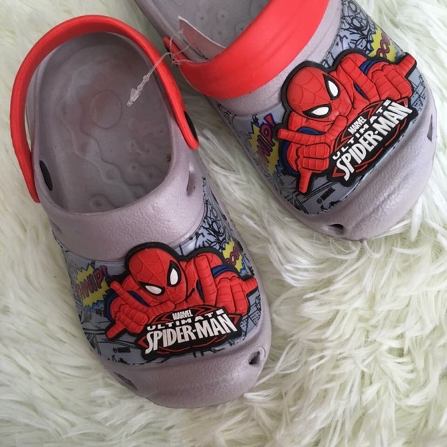 Giày sục nhựa siêu nhân Spiderman Thái Lan (Màu đỏ)