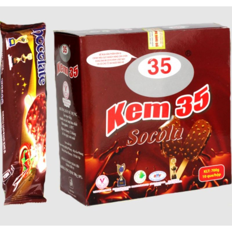 Hộp 10 que kem Tràng tiền 35 vị socola [NOW SHIP]