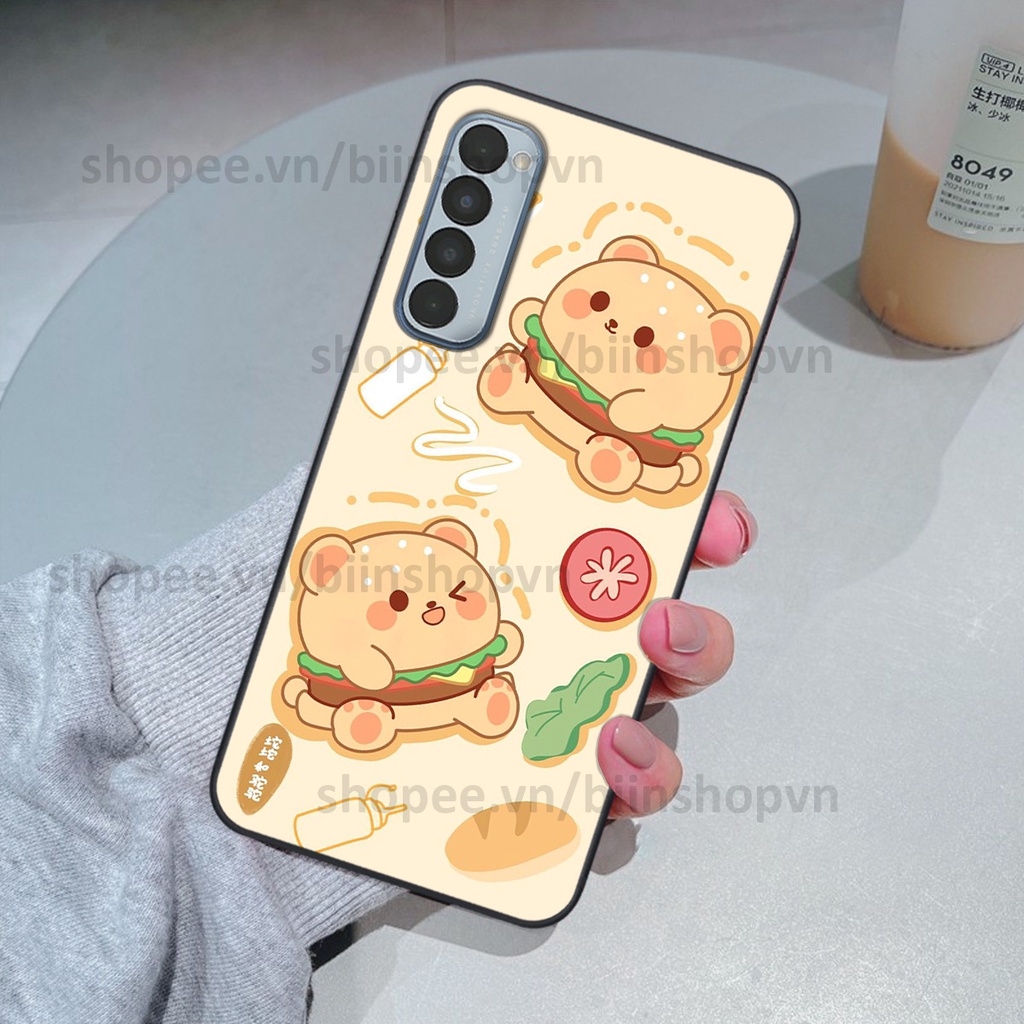 Ốp Oppo Reno4 / Reno4 Pro / Reno 4 in hình gấu chocolate kẹo ngọt siêu đẹp siêu xinh