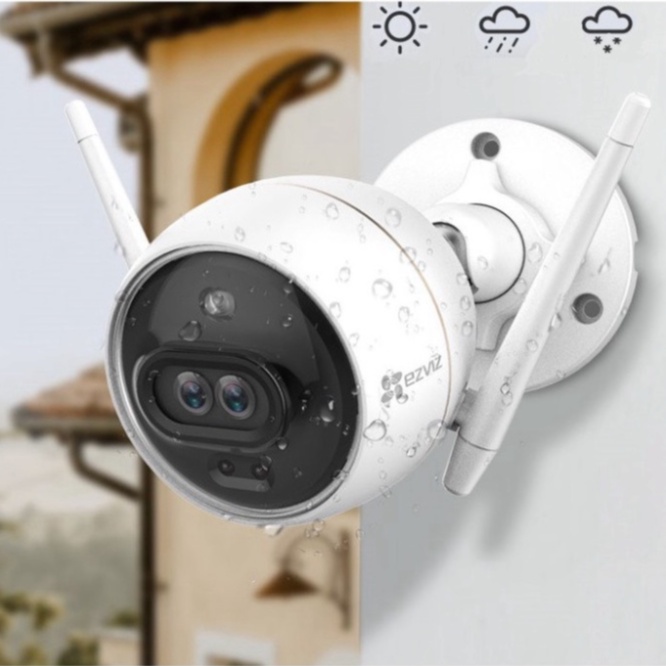 Camera ngoài trời ezviz C3X - cam wifi 2 mắt tích hợp AI, chống nước IP67, quay có màu ban đêm, có còi hú và đèn chớp