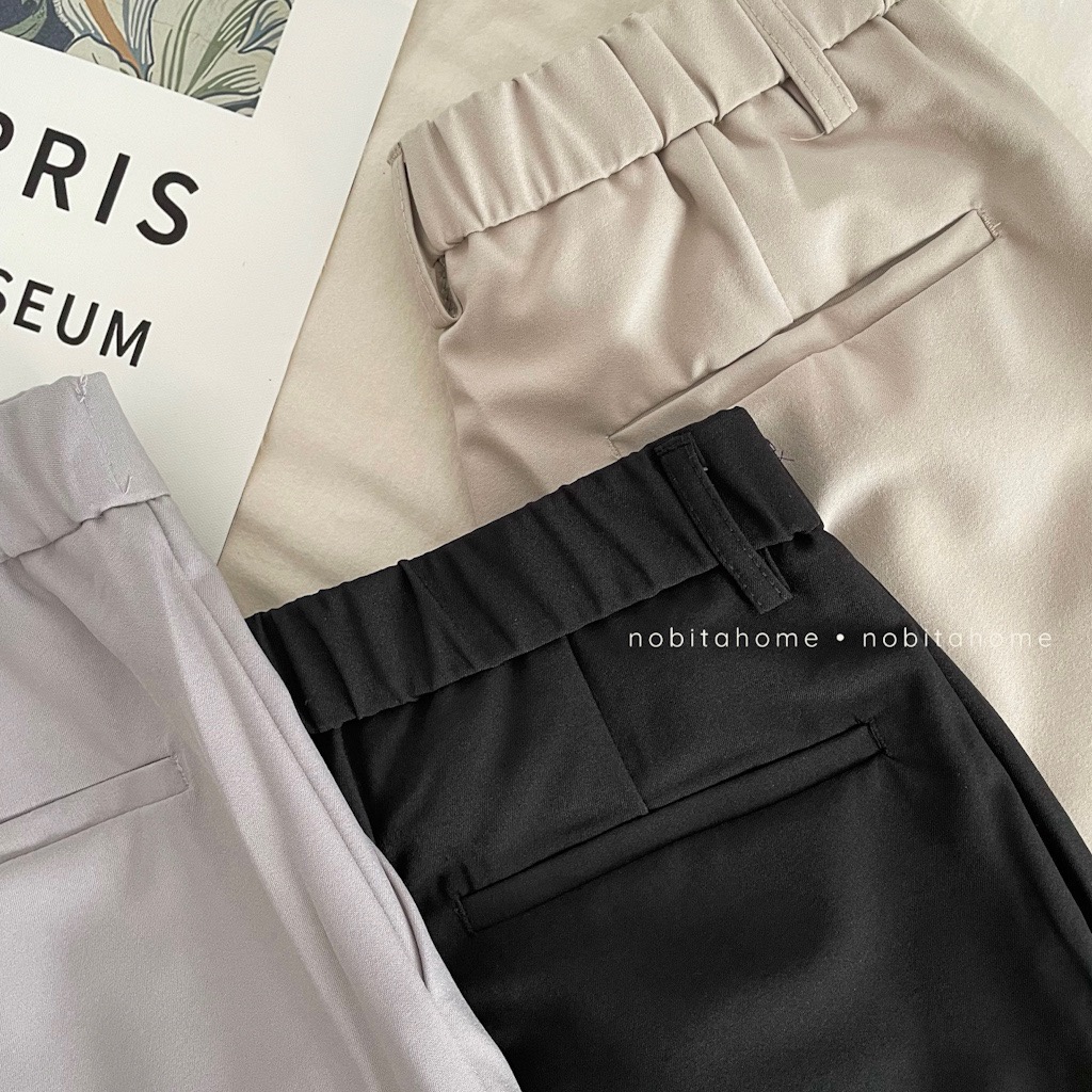 NOBITA HOME - Quần shorts nam, quần tây ngắn, nửa lưng chun 7702