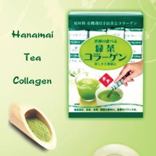 (Sẵn) Bột Hanamai Trà Xanh コラーゲン Nhật Bản