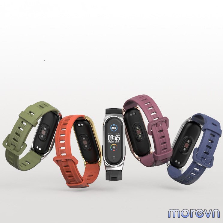 Dây đeo thay thế Miband 5, miband 6 silicon mặt kim loại PLUS, CLASSIC chính hãng MIJOBS - dây đeo mi band 6, mi band 5