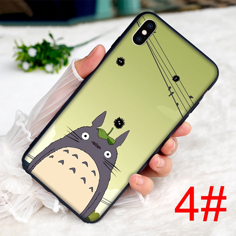 Ốp điện thoại mềm vẽ hình nhân vật Totoro dành cho iPhone XS Max XR X 7 8 6 6S Plus 5 5S SE