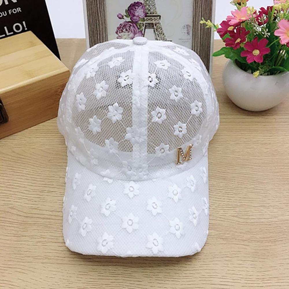 Mũ Lưỡi Trai Phối Lưới Thêu Hoa Phong Cách Hiphop