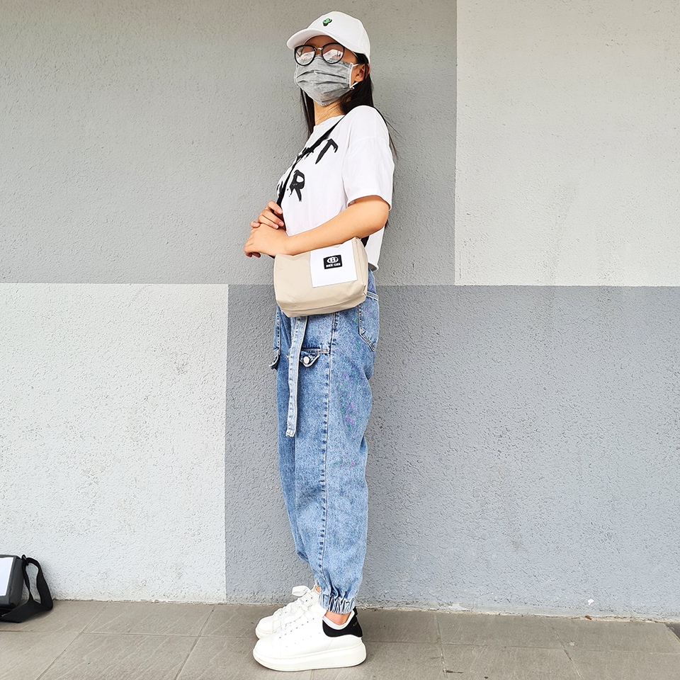 ( FREESHIP ) Túi đeo chéo nam nữ unisex thời trang Hàn quốc chống thấm nước BEE GEE T2 chơi tết 2021