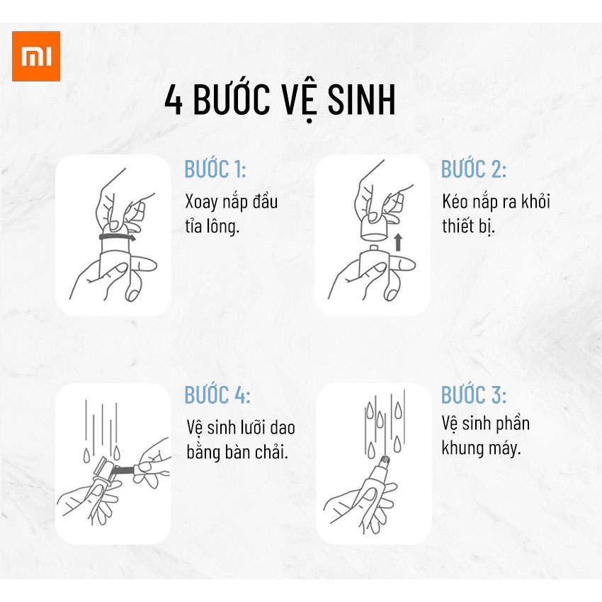 Máy Cắt Tỉa Lông Mũi Mini ShowSee - C1 Nhỏ Gọn Không Làm Tổn Thương Khoang Mũi - BH 6 Tháng