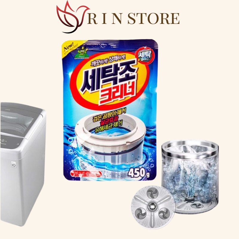 Bột Tẩy Vệ Sinh Lồng Máy Giặt, Làm Sạch Lồng Giặt Hàn Quốc Sandokkaebi (450g)