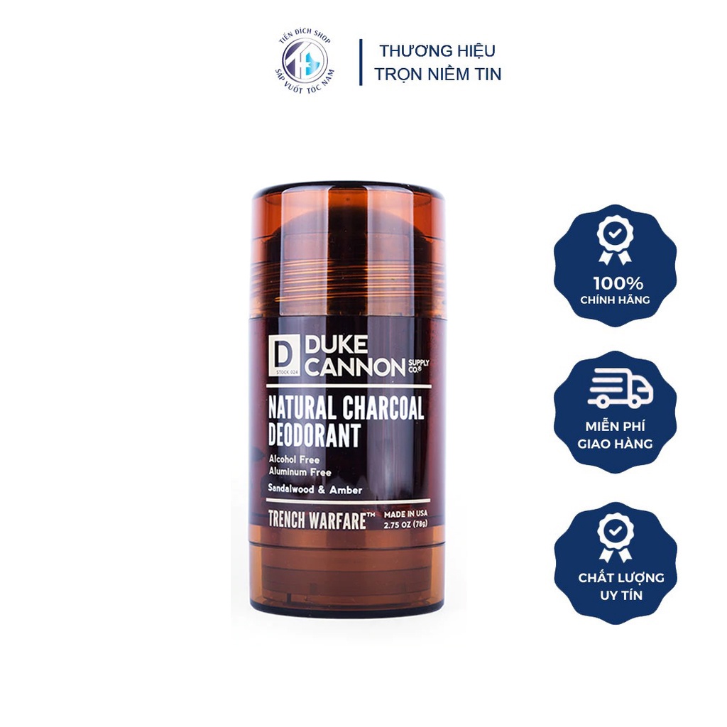 Lăn khử mùi Duke Cannon Sandalwood Amber, Bergamot & Black Pepper 78gr từ USA