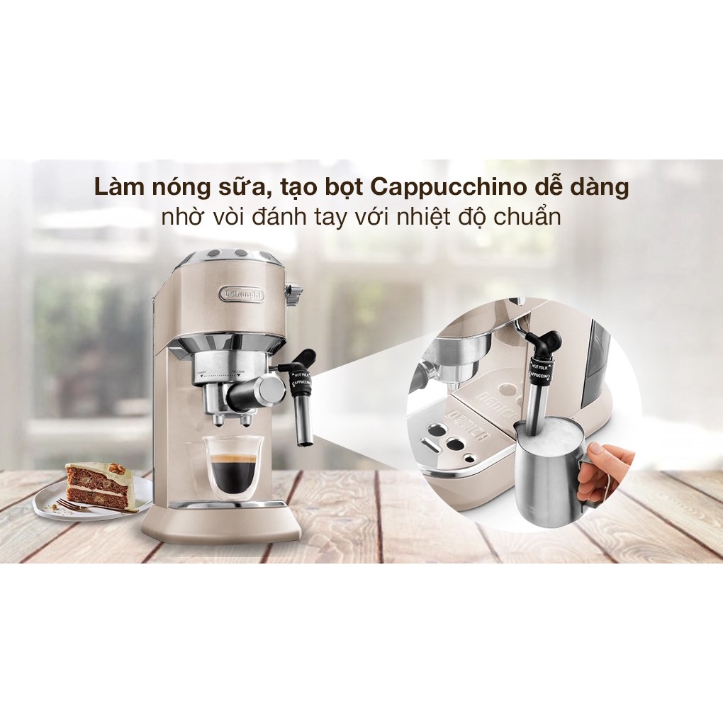 Máy pha cafe Delonghi EC785, công suất 1300W, dung tích 1.1L, áp suất 15 par, hệ thống Thermoblock, bảo hành 1 năm