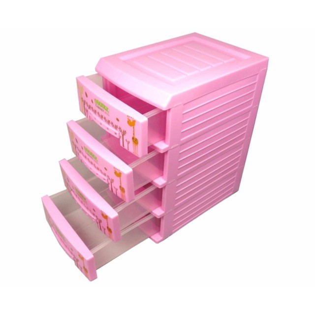 Tủ nhựa mini 4 tầng Doremi Song Long - được chọn màu
