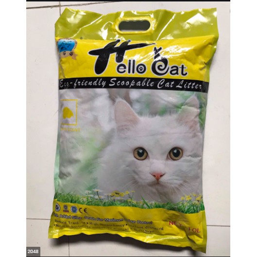 Cát vệ sinh cho mèo HELLO CAT 10lit - Cát Hút ẩm tốt, mùi  dễ chịu Cát vệ sinh cho mèo HELLO CAT