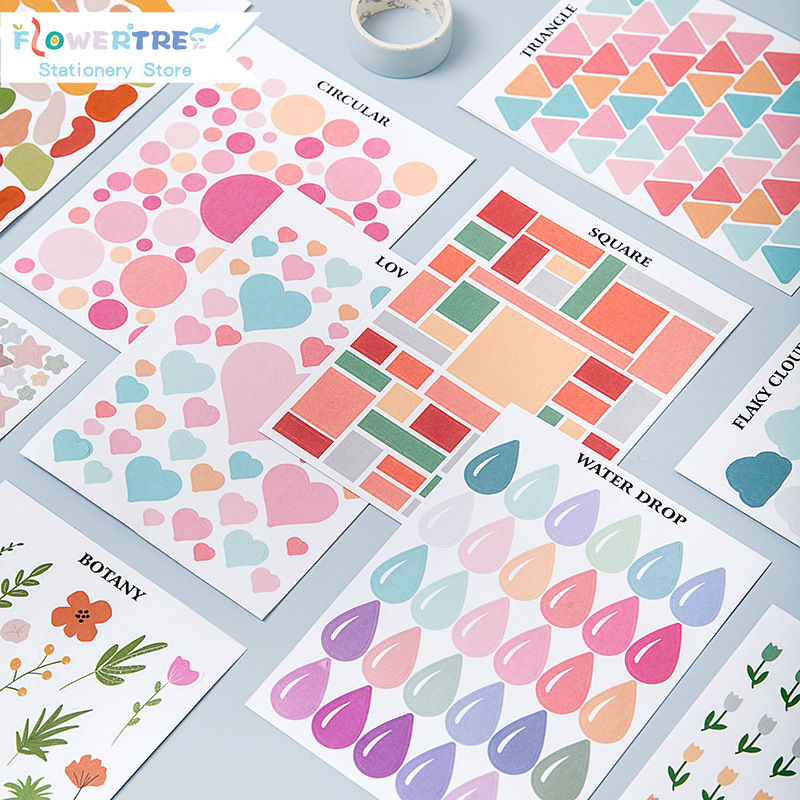 Flowertree Sticker Miếng Dán Trang Trí Nhật Ký