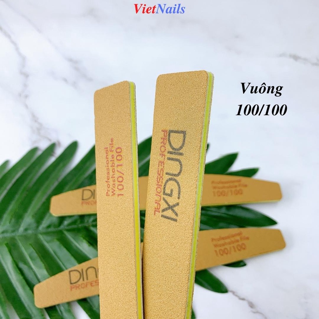 Lố 25 Dũa Móng Tay Dingxi Dũa Nhám Da Bò Độ Nhám 100/100 Dũa Móng Gel Móng Bột