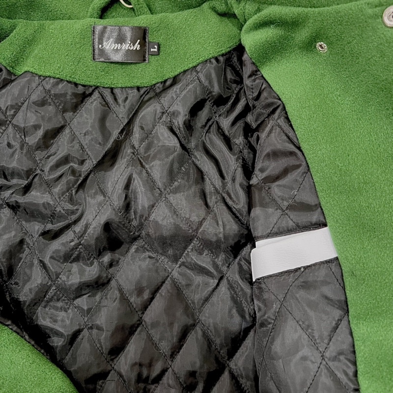 REGULAR Green Varsity Jacket