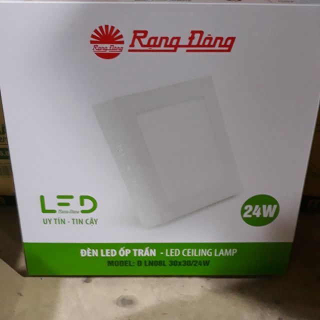 Đèn ốp trần vuông D LN08L 30 X 30 / 24W RĐ