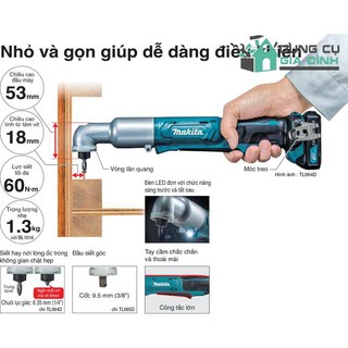 Máy siết bu lông (3/8) góc dùng pin 12v TL065Dz