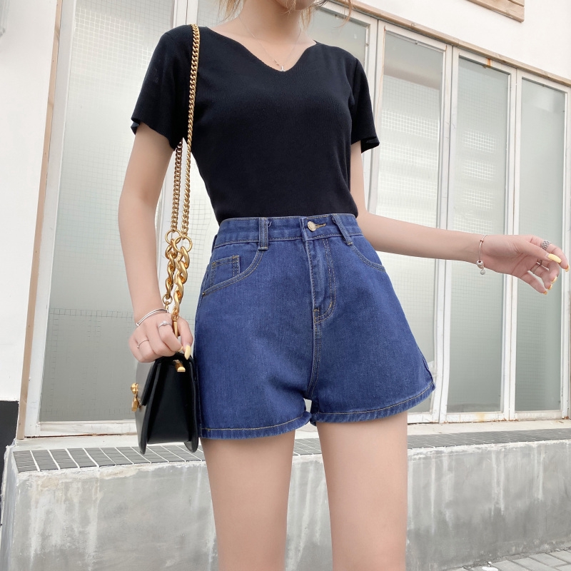Quần Đùi Denim Lưng Cao Thời Trang Dành Cho Nữ | BigBuy360 - bigbuy360.vn