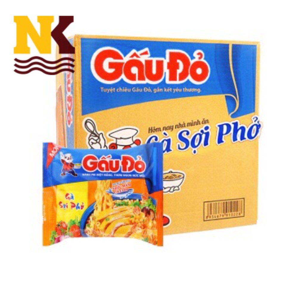 [Mã GROXUAN1 giảm 8% đơn 150K] Mì gấu đỏ gà sợi phở 63g x 30 gói