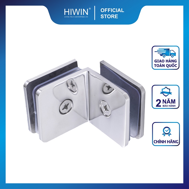 Kẹp định vị cabin tắm 90 độ kính kính chất liệu inox 304 mặt gương HIWIN FC-087