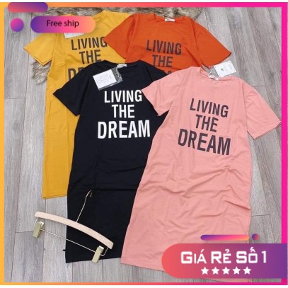 [FREE SHIP từ 50K] Váy Suông LIVING THE DREAM Form rộng