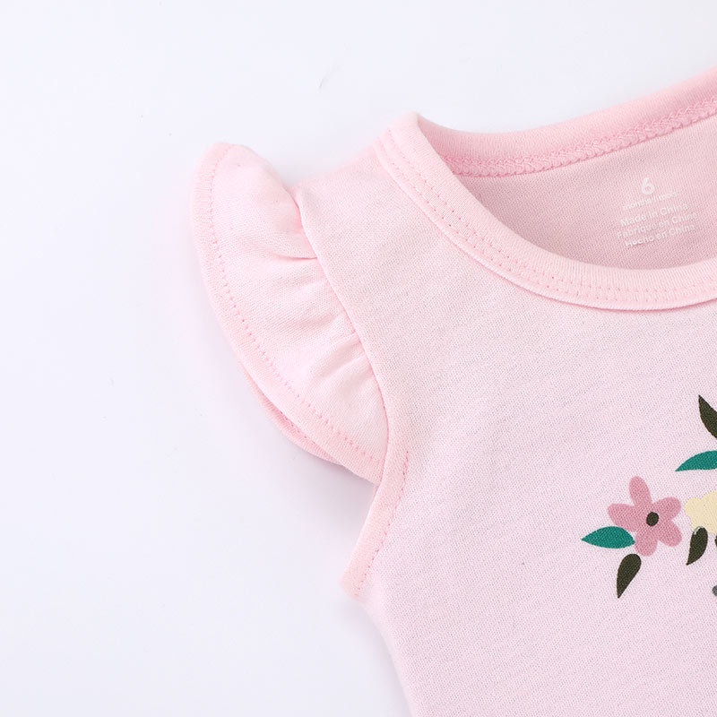 Body bé gái đồ sơ sinh từ 0 đến 24 tháng Hoa bodysuit liền thân mùa hè không tay quần áo cho bé trẻ em