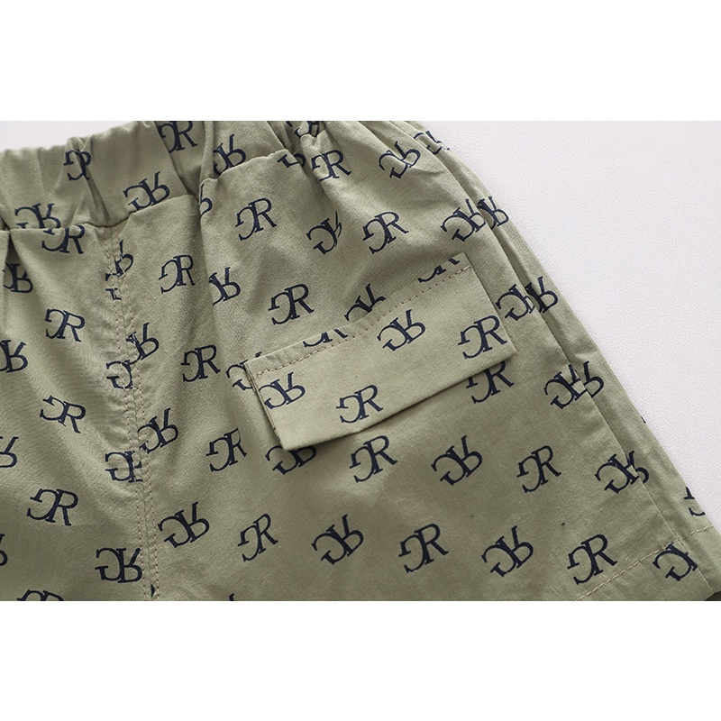 Bộ Đồ Thể Thao Áo Hoodie Tay Ngắn Phối Quần Short Vải Cotton Thời Trang Mùa Hè Kích Thước 80-110cm Cho Bé