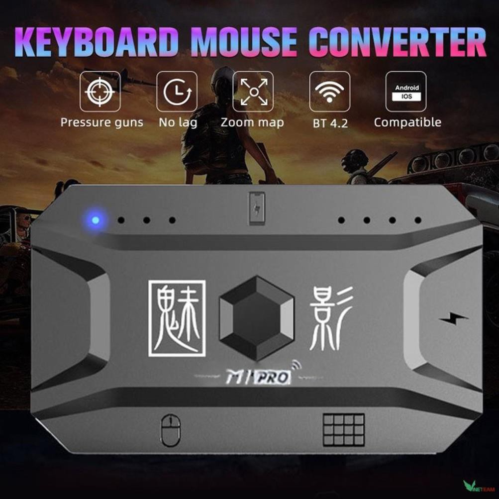 Thiết bị chuyển đổi chuột và bàn phím Bluetooth 5.0 dùng chơi game PUBG chất lượng cao cho IOS Android