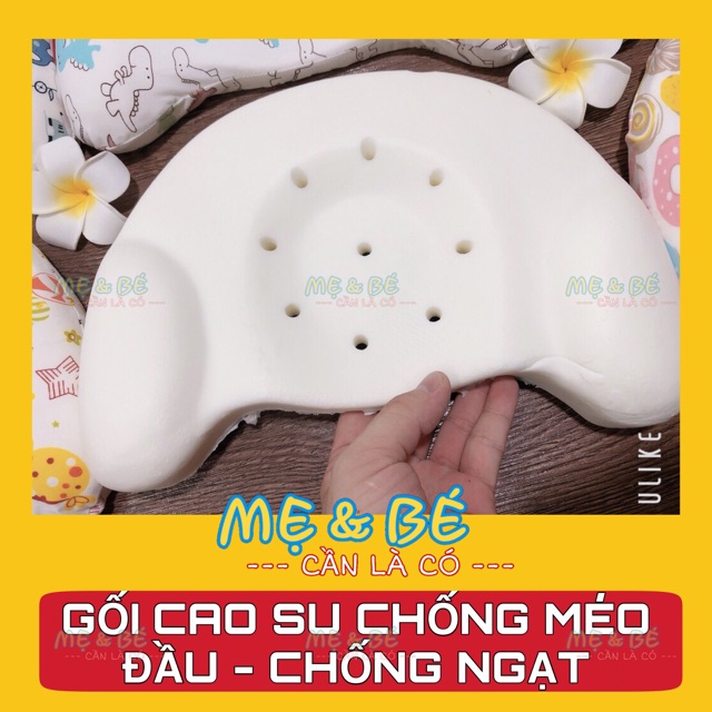 GỐI CAO SU NON CHỐNG MÉO ĐẦU,THOÁNG KHÍ MÁT MẺ CHO BÉ SƠ SINH