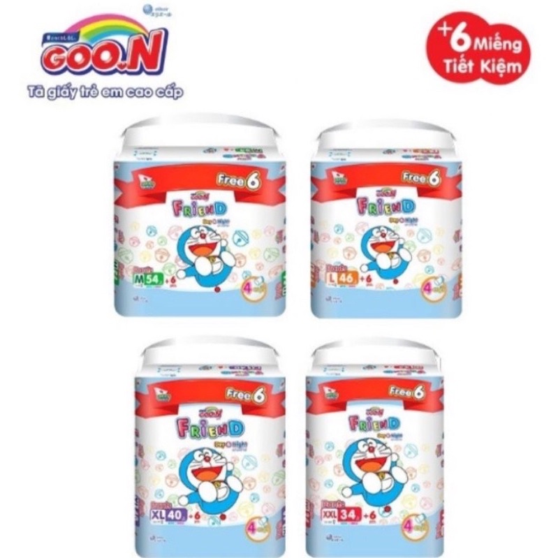 (Mẫu mới) Bỉm quần Goon friend đủ Size m54+6,L46+6,xl40+6, xxl34+6,xxxl22