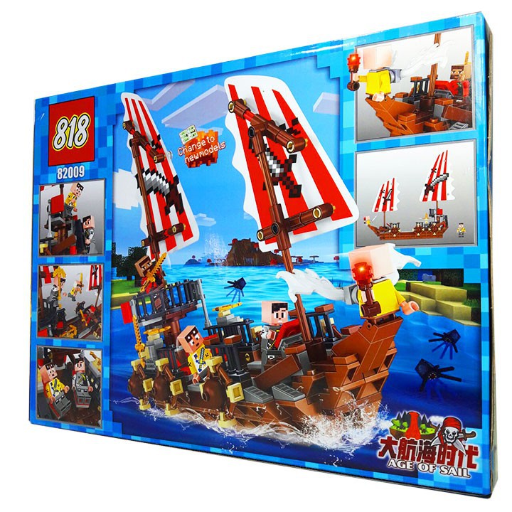 Bộ Lego Lắp Ráp Tàu Hải Tặc. Có 386 Chi Tiết. Lego Xếp Hình Đồ Chơi Cho Bé