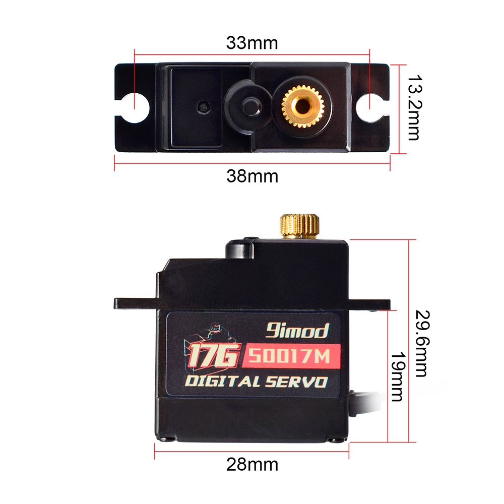 RC Động Cơ Servo 9mod 17g S0017M Cho Đồ Chơi Điều Khiển Từ Xa 1 / 18 1 / 16